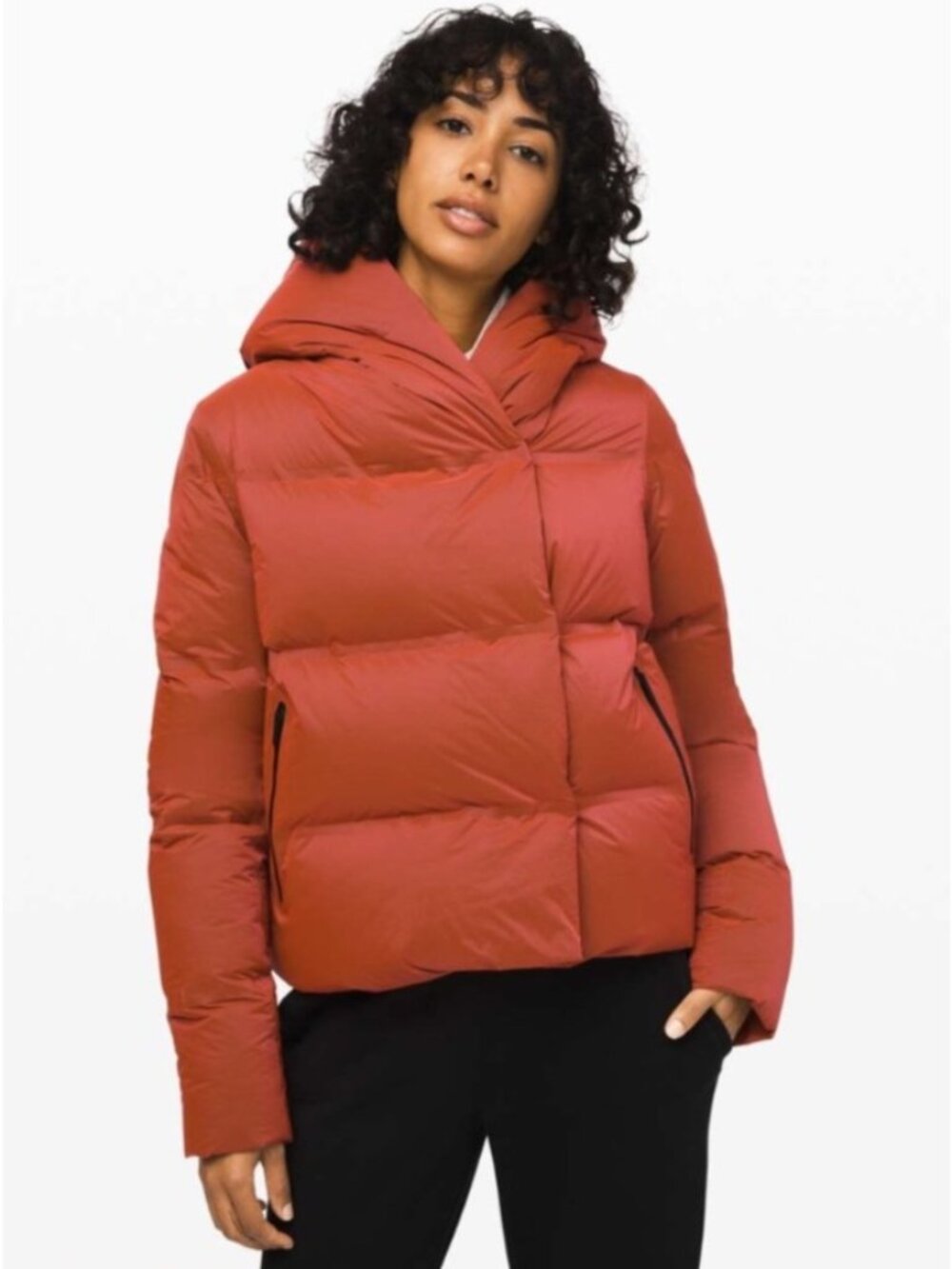 NEW Lululemon Cloudscape Wrap Short Down Puffer Jacket Burnt Umber 8 Casual